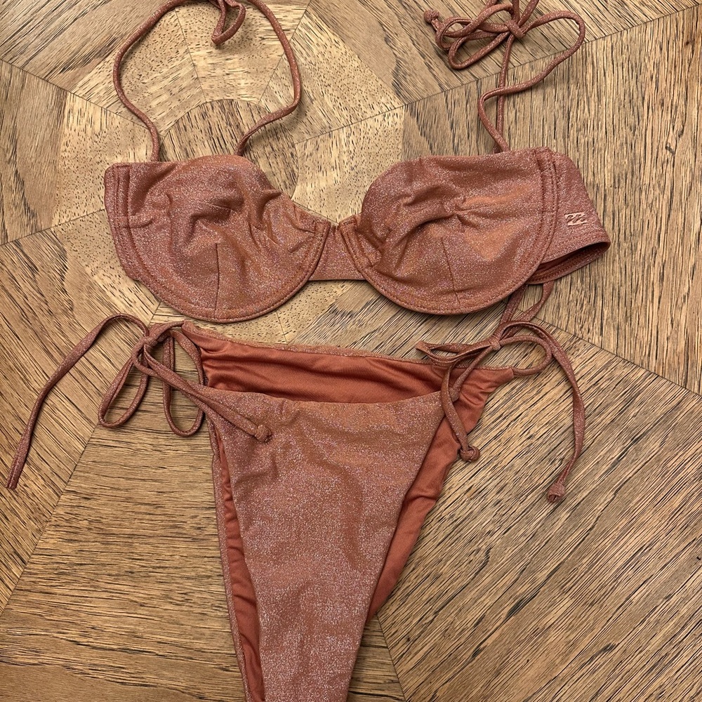 Shimmering Rust Bikini Set